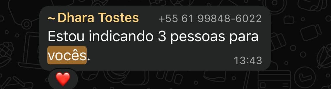 Depoimento de cliente